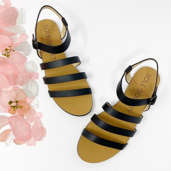 Sole Society Shoes - Sole Society Eesha Leather Strappy Sandals NWT 7.5
